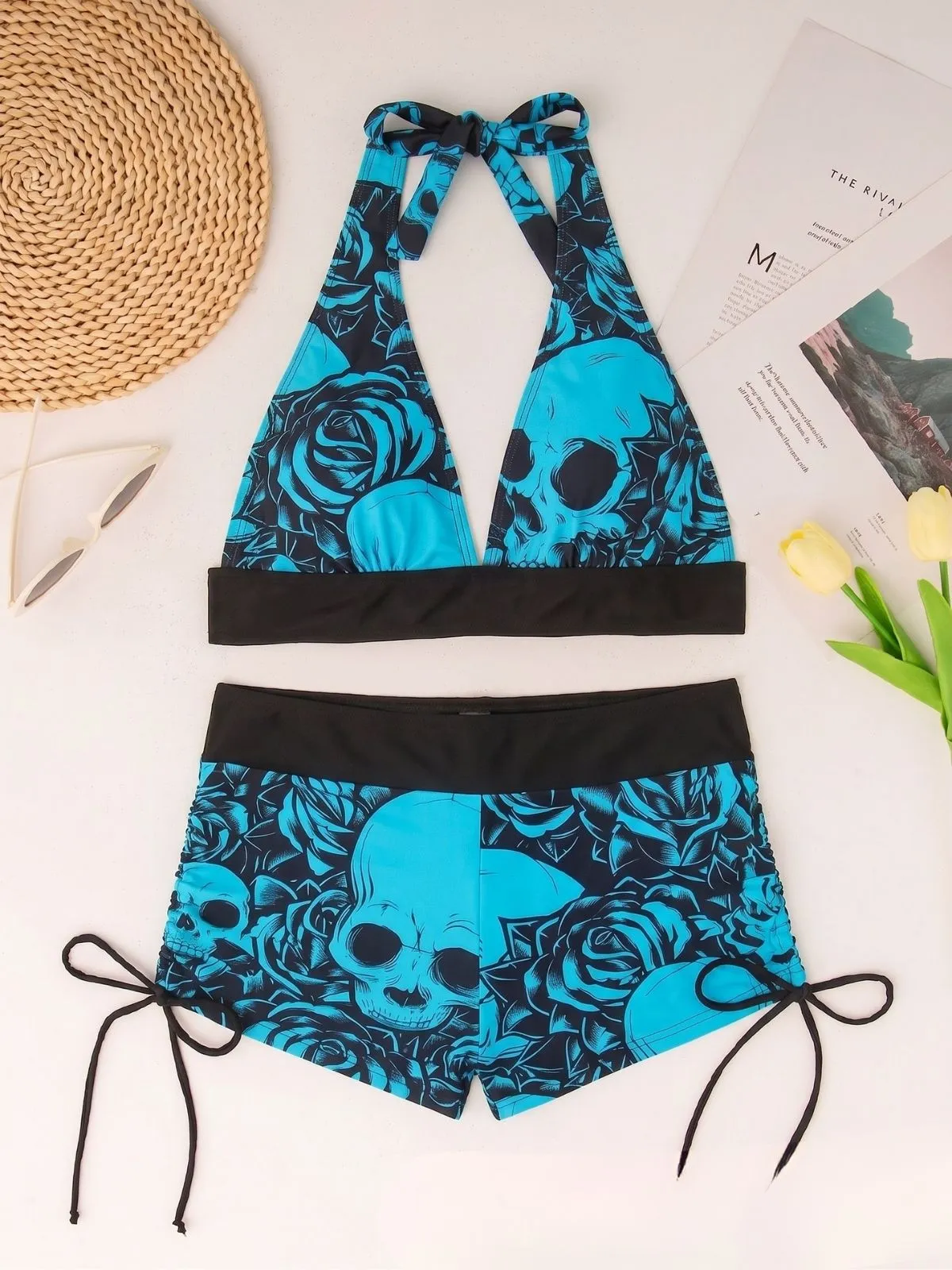 1950s Skull Gothic Halter Bikini Set sold by Retro Stage product image thumbnail 3