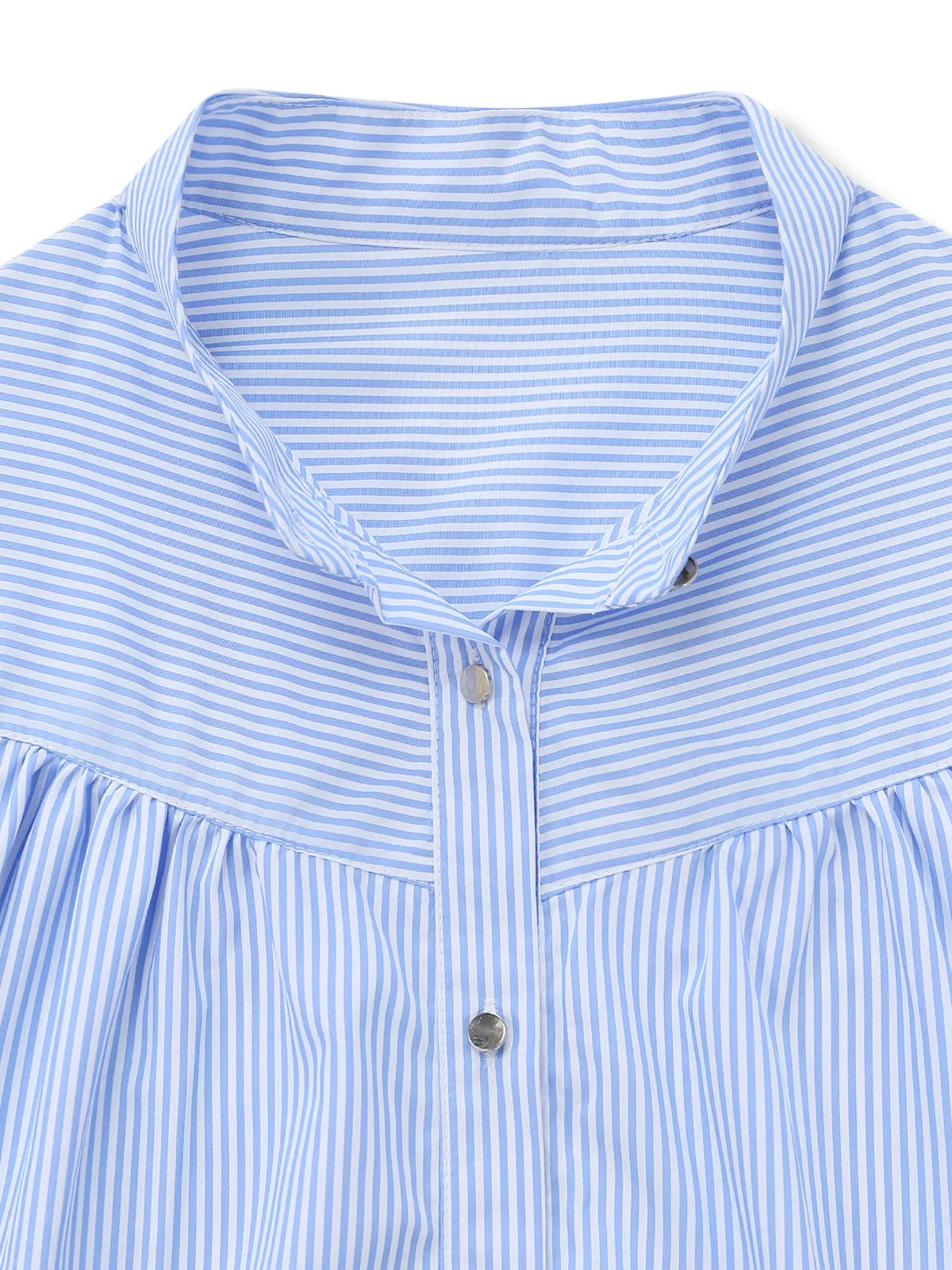 2PCS 1970s Stripe Half Sleeve Top & Ruffled Hem Skirt sold by Retro Stage product image thumbnail 4