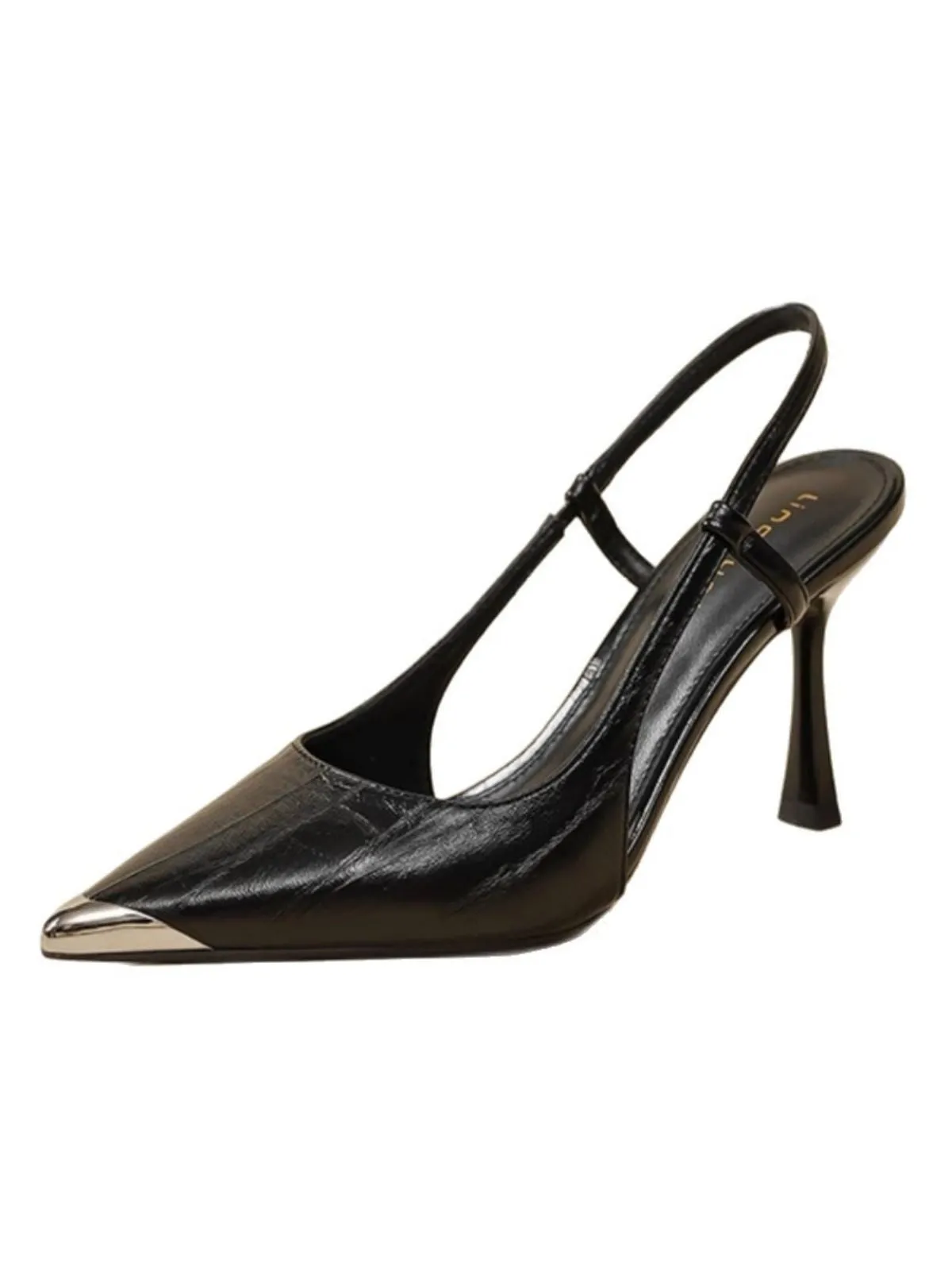 Metallic Pointed-Toe Slingback Pumps sold by Retro Stage product image thumbnail 2