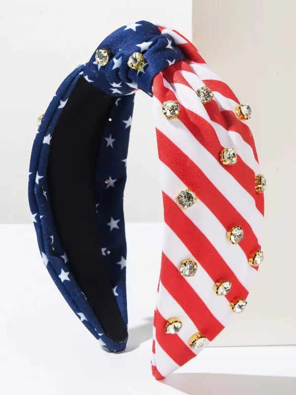 Independence Day Flag Star Stripe Headband made by Retro Stage