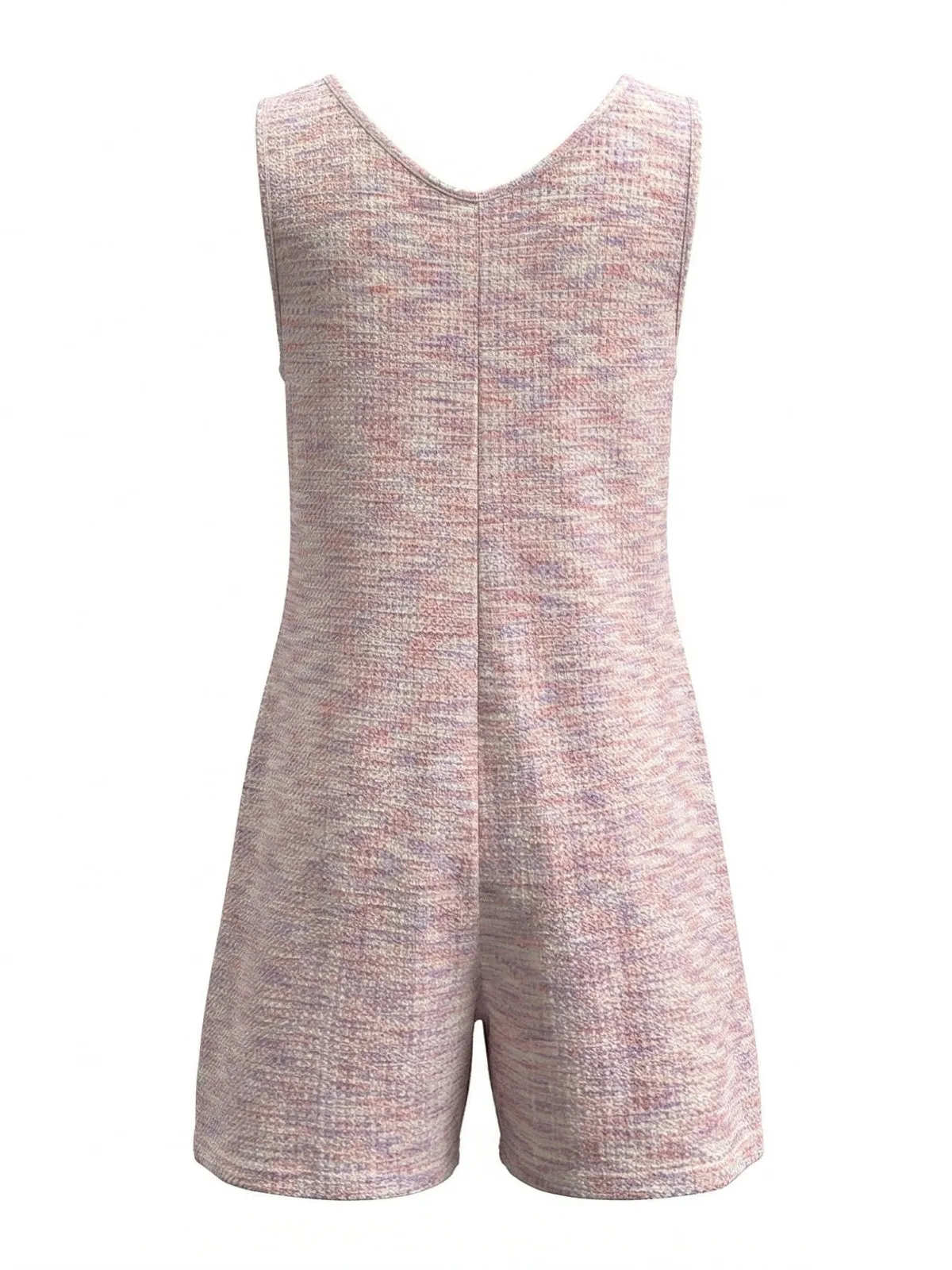 Pink 1930s Tweed Button Front Sleeveless Romper sold by Retro Stage product image thumbnail 3