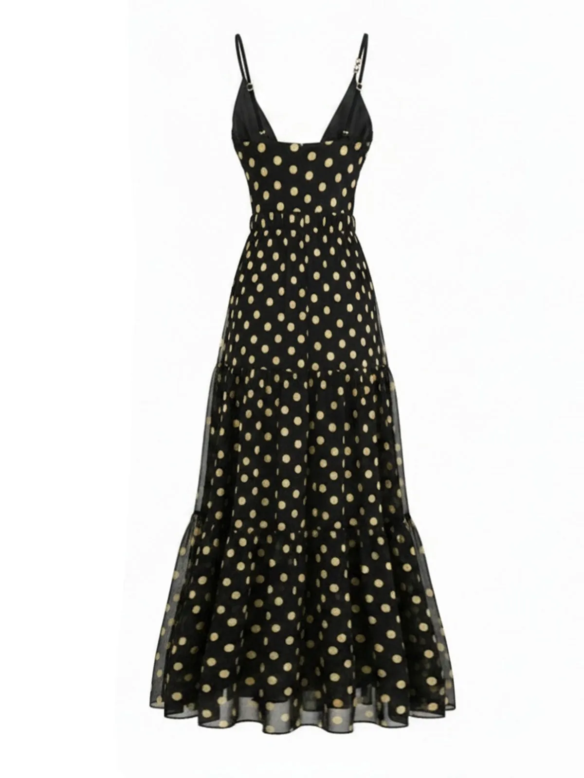 Black 1980s Polka Dot Swimsuit & Cover-Up Skirt sold by Retro Stage product image thumbnail 3