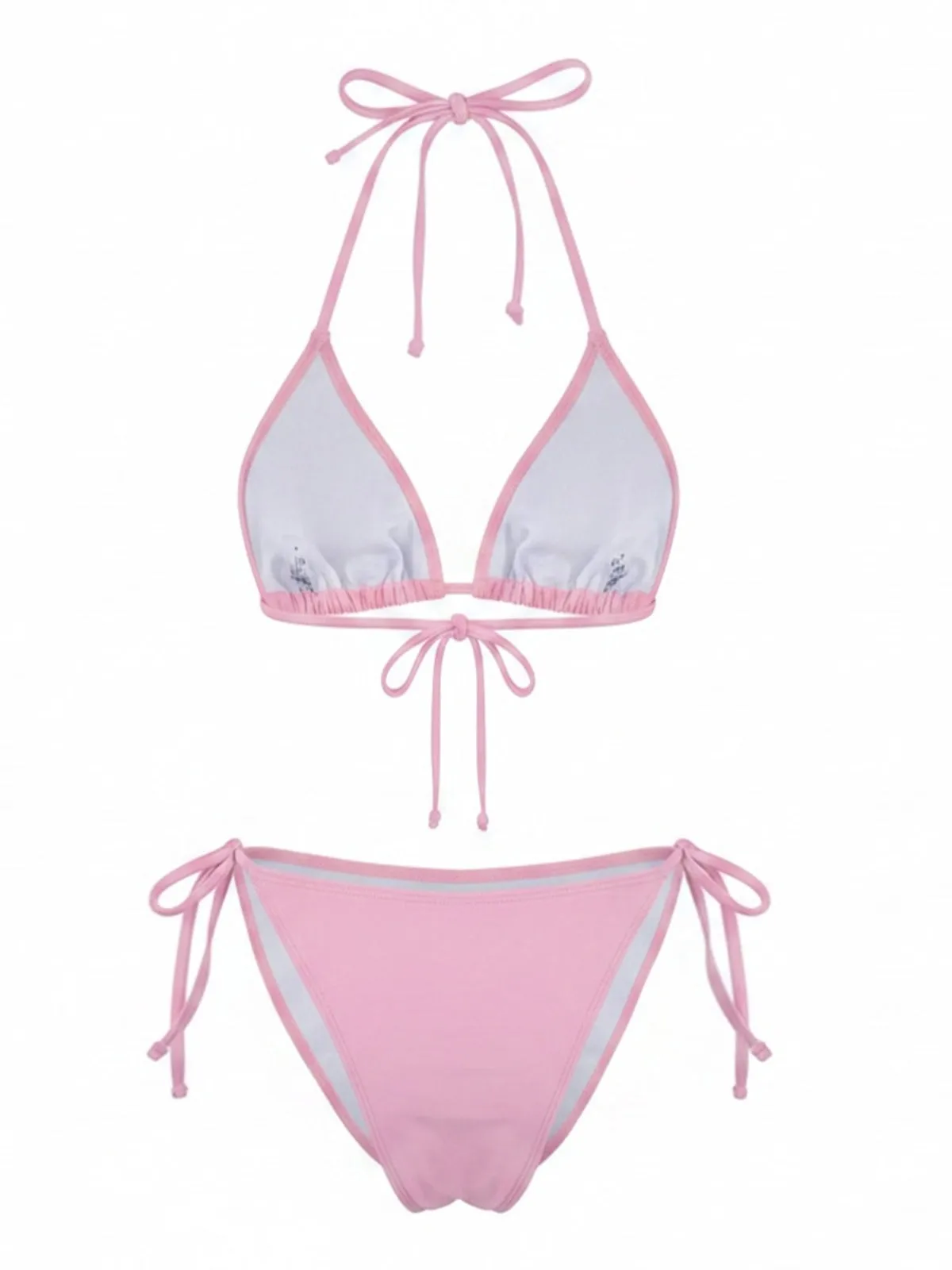 1980s Rhinestone Halter Triangle Bikini Set sold by Retro Stage product image thumbnail 3