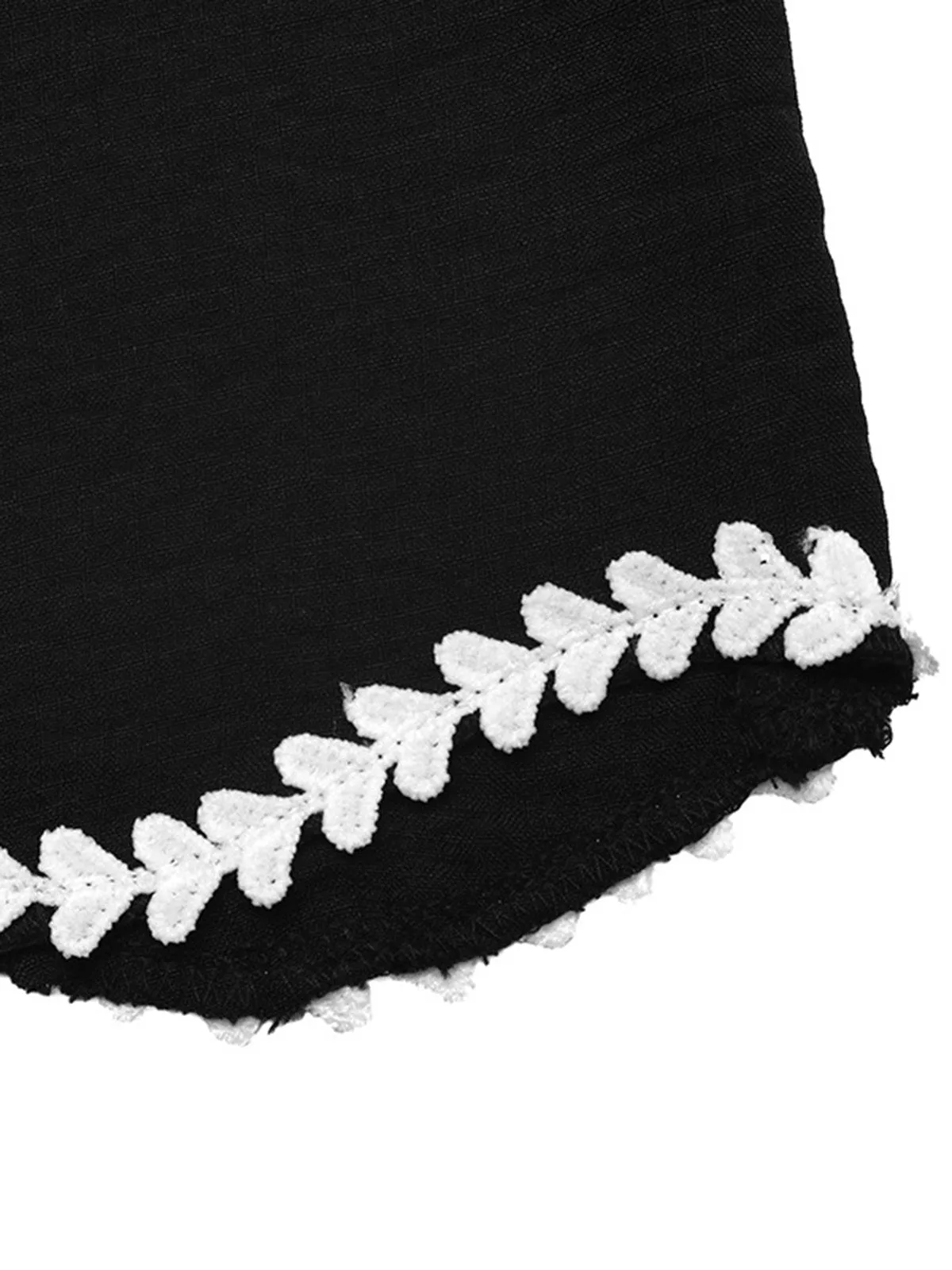 2PCS Black 1950s Crochet Trim Sleeveless Vest & Shorts sold by Retro Stage product image thumbnail 5