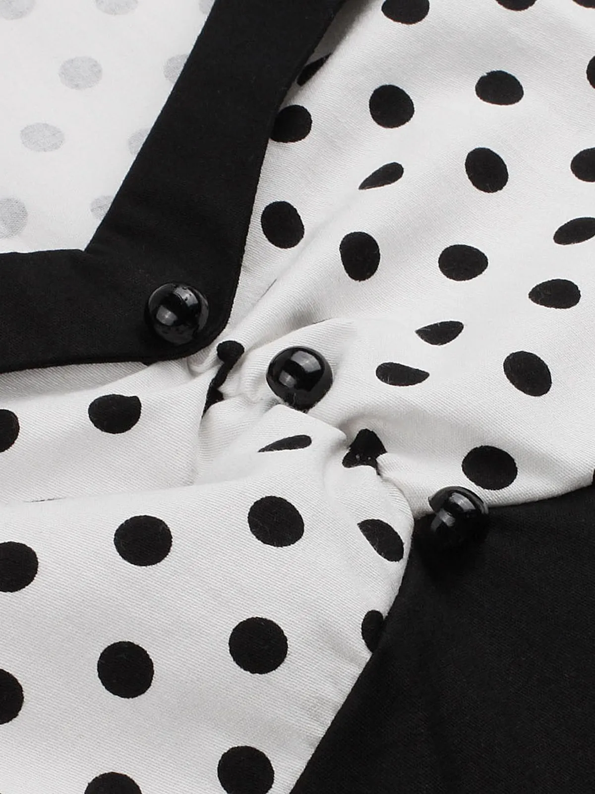 1950s Polka Dot Patchwork Swing Dress sold by Retro Stage product image thumbnail 3