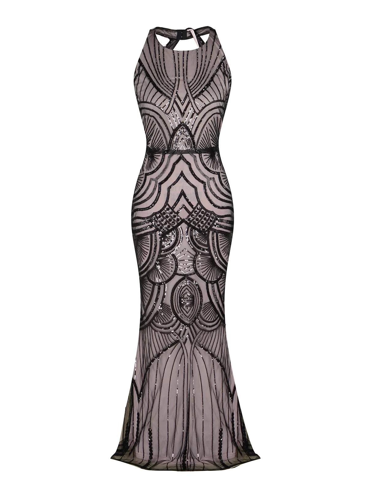 1920s Sequin Backless Formal Dress sold by Retro Stage product image thumbnail 3