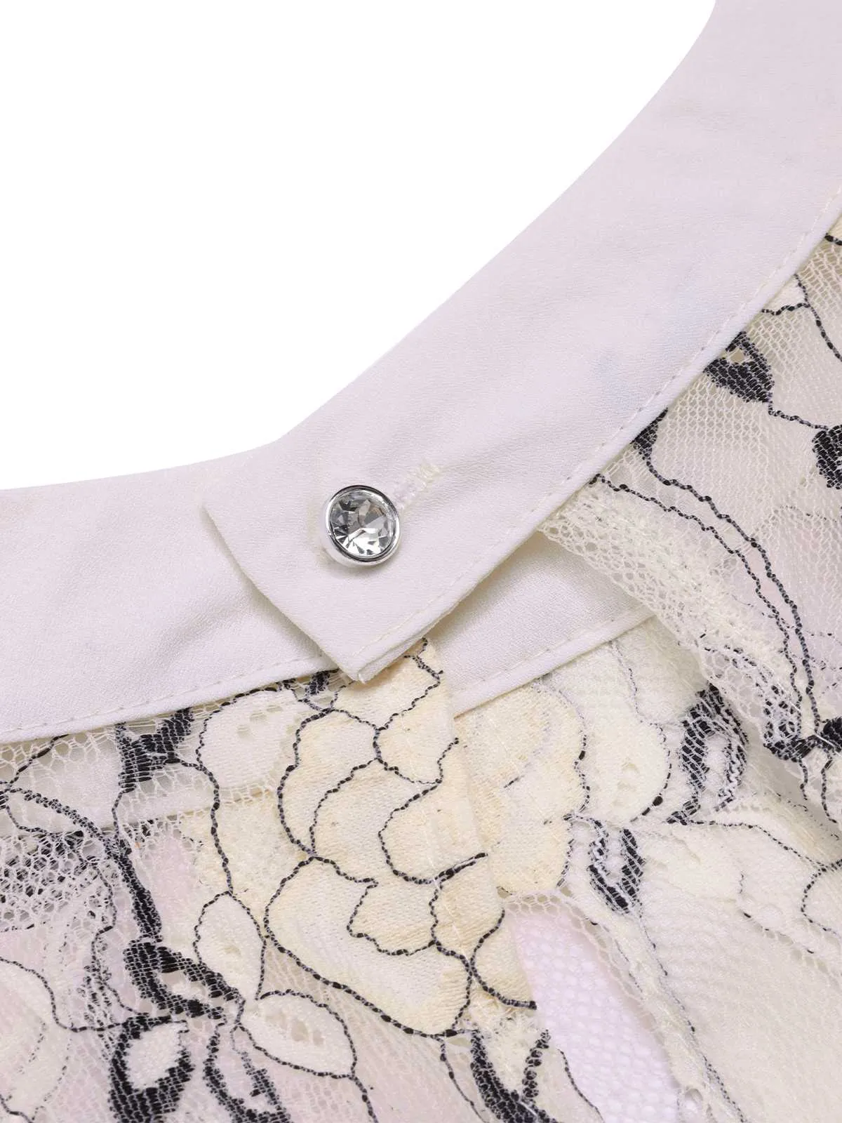 1960s Floral Sheer Lace Pencil Dress sold by Retro Stage product image thumbnail 4