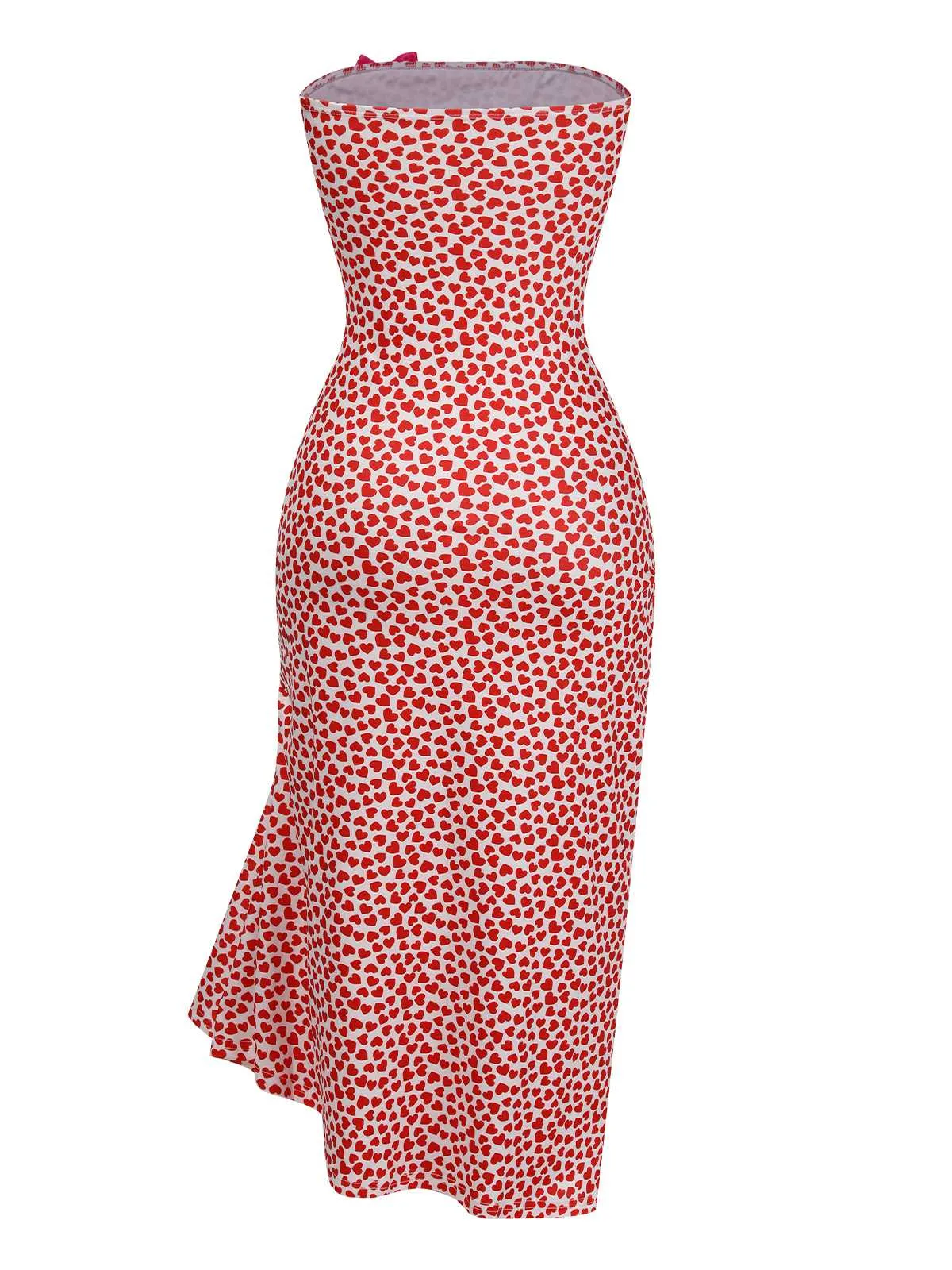 Pink 1930s Heart Bow Fishtail Dress sold by Retro Stage product image thumbnail 3