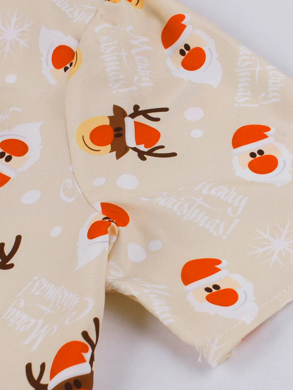 1950s Christmas Santa & Elk Print Swing Dress sold by Retro Stage product image thumbnail 3