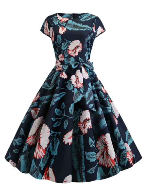 1950s Retro Floral Swing Dress made by Retro Stage
