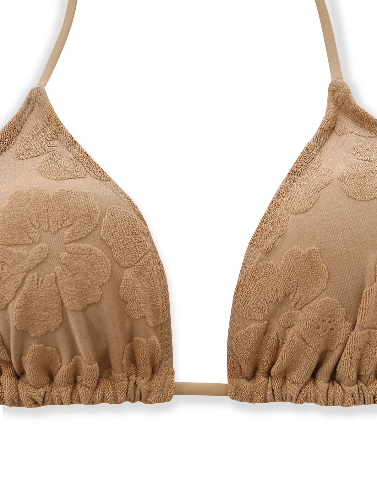 1970s Solid 3D Camellia Foil-Print Swimsuit & Cover-Up sold by Retro Stage product image thumbnail 3