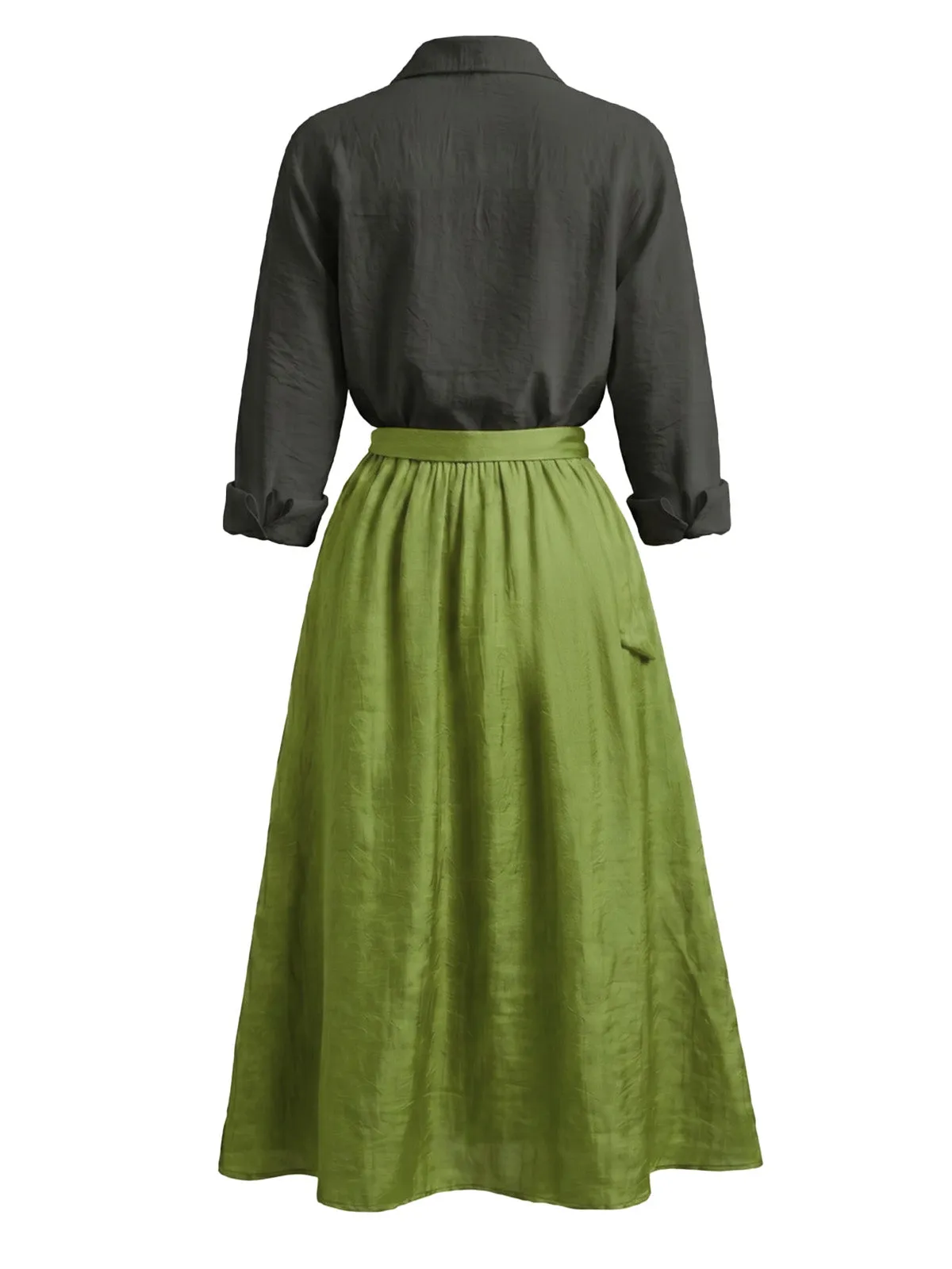 2PCS 1950s Long Sleeve Blouse & Midi Skirt Set sold by Retro Stage product image thumbnail 4