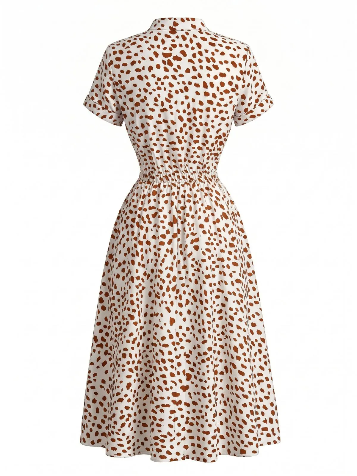 1940s Ditsy Spot Tie Waist Cotton Shirt Dress sold by Retro Stage product image thumbnail 3