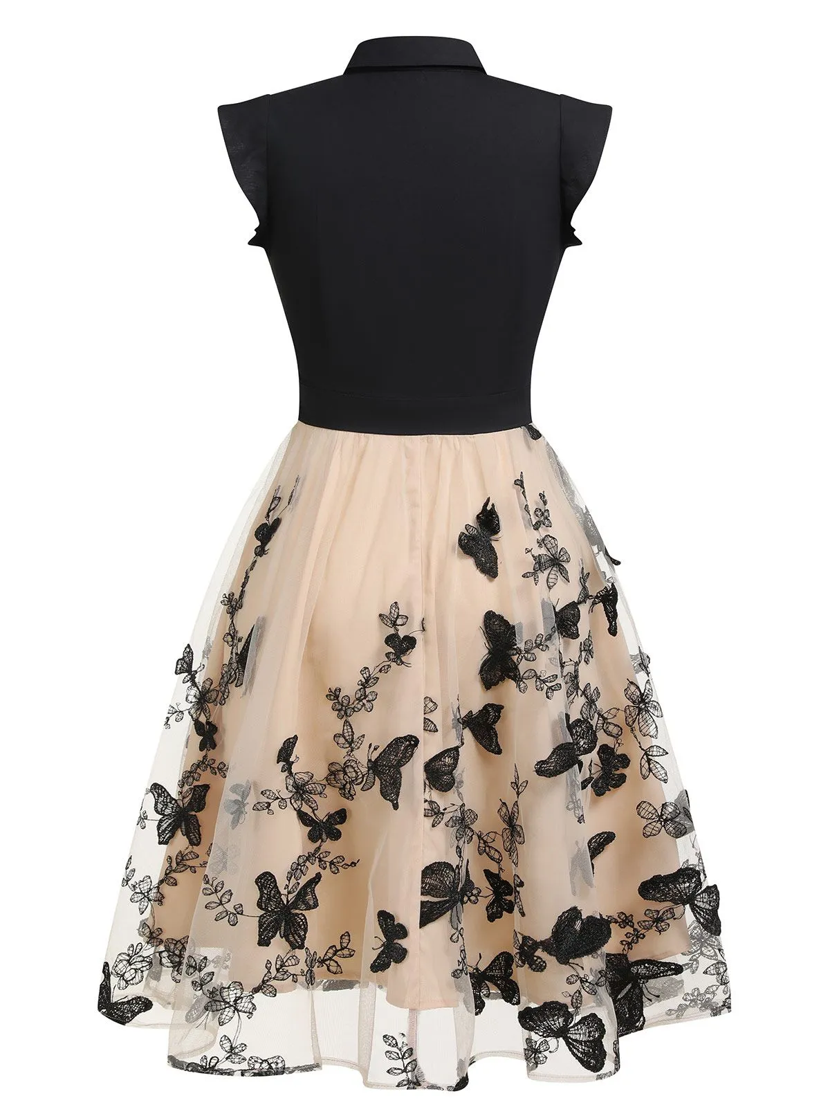 Green 1950s Floral Patchwork Vintage Dress sold by Retro Stage product image thumbnail 5