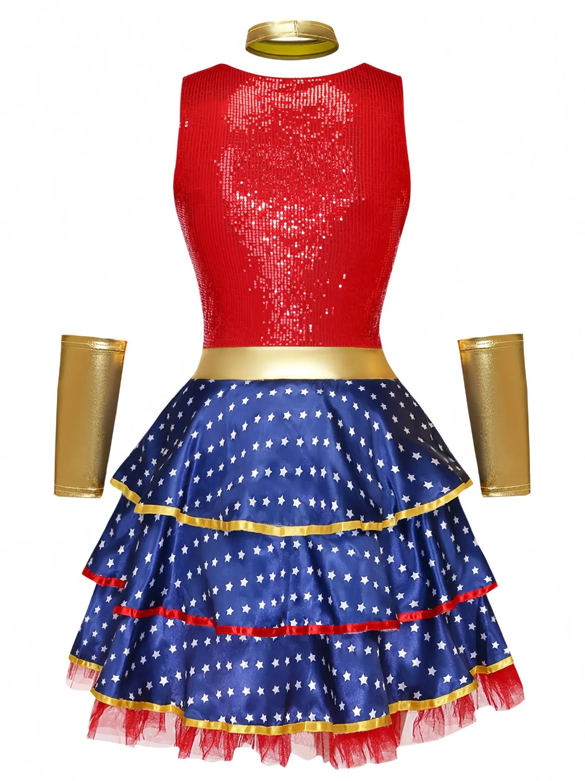 1980s Sequin Tiered Superhero Costume Dress Set sold by Retro Stage product image thumbnail 2