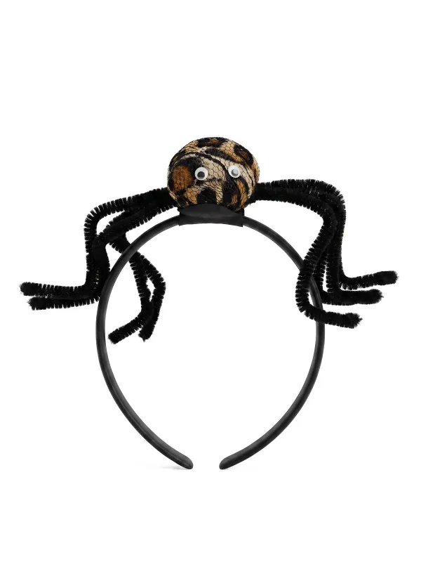 Leopard Print Black Spider Halloween Headband made by Retro Stage