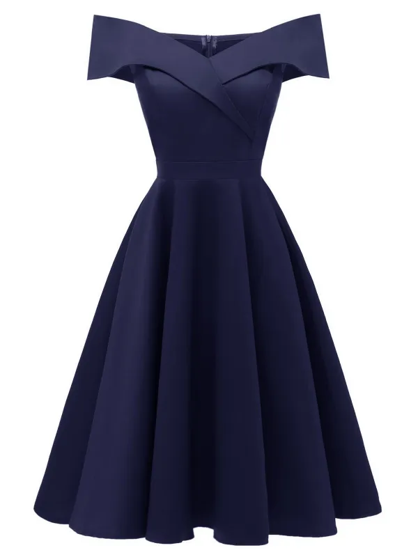 1950s Off Shoulder Swing Dress made by Retro Stage