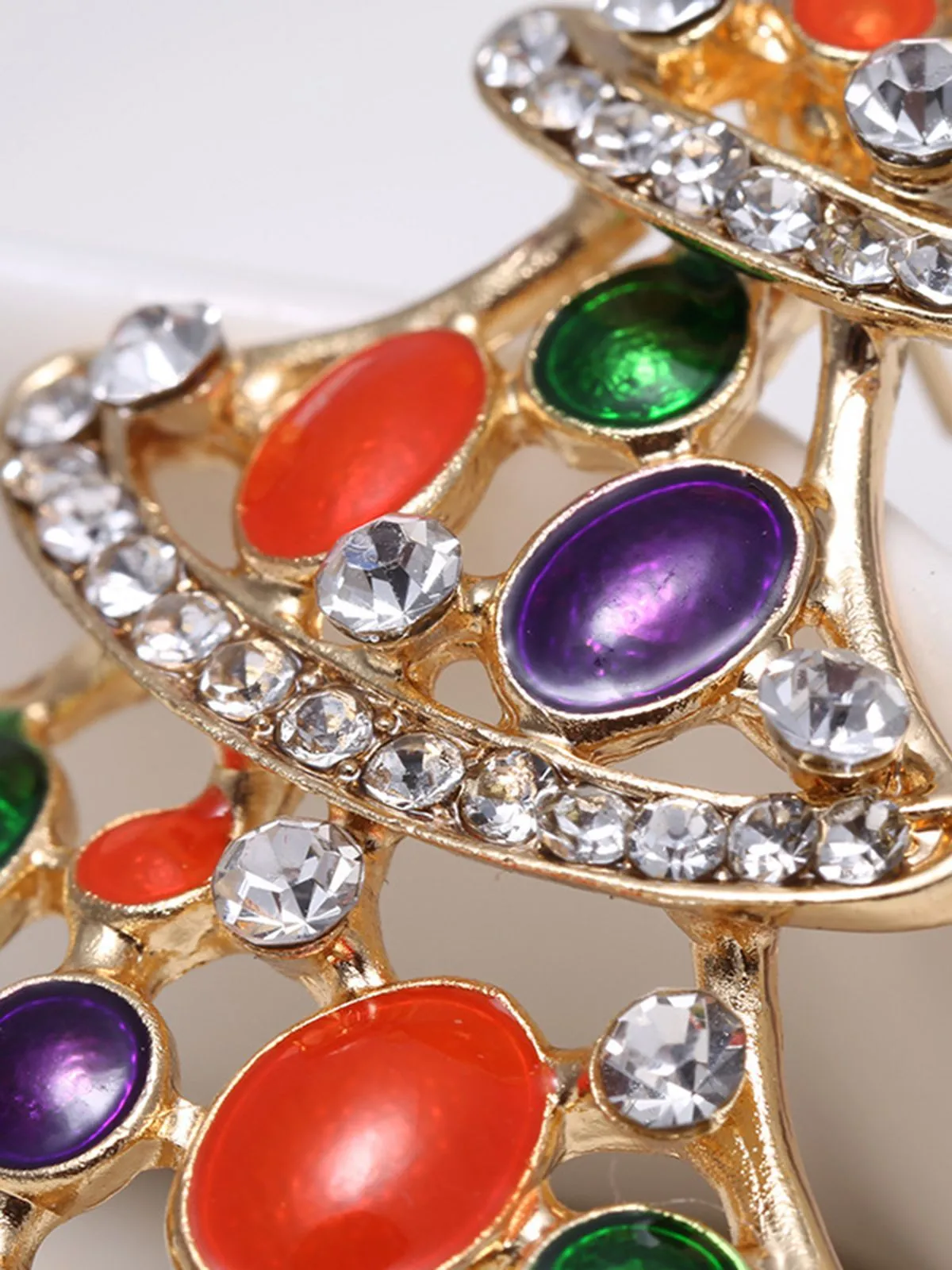 Retro Christmas Trees Rhinestone Brooch sold by Retro Stage product image thumbnail 2