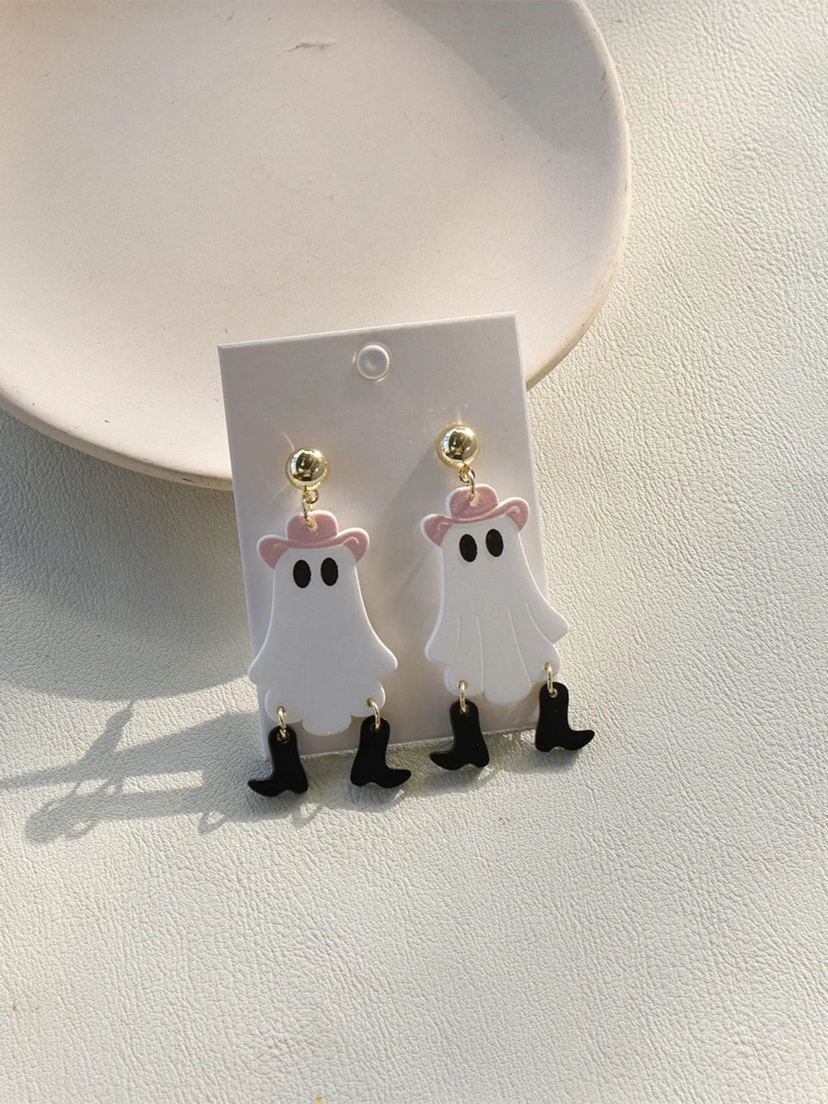 Vintage Ghost Western Halloween Dangle Earrings sold by Retro Stage product image thumbnail 2