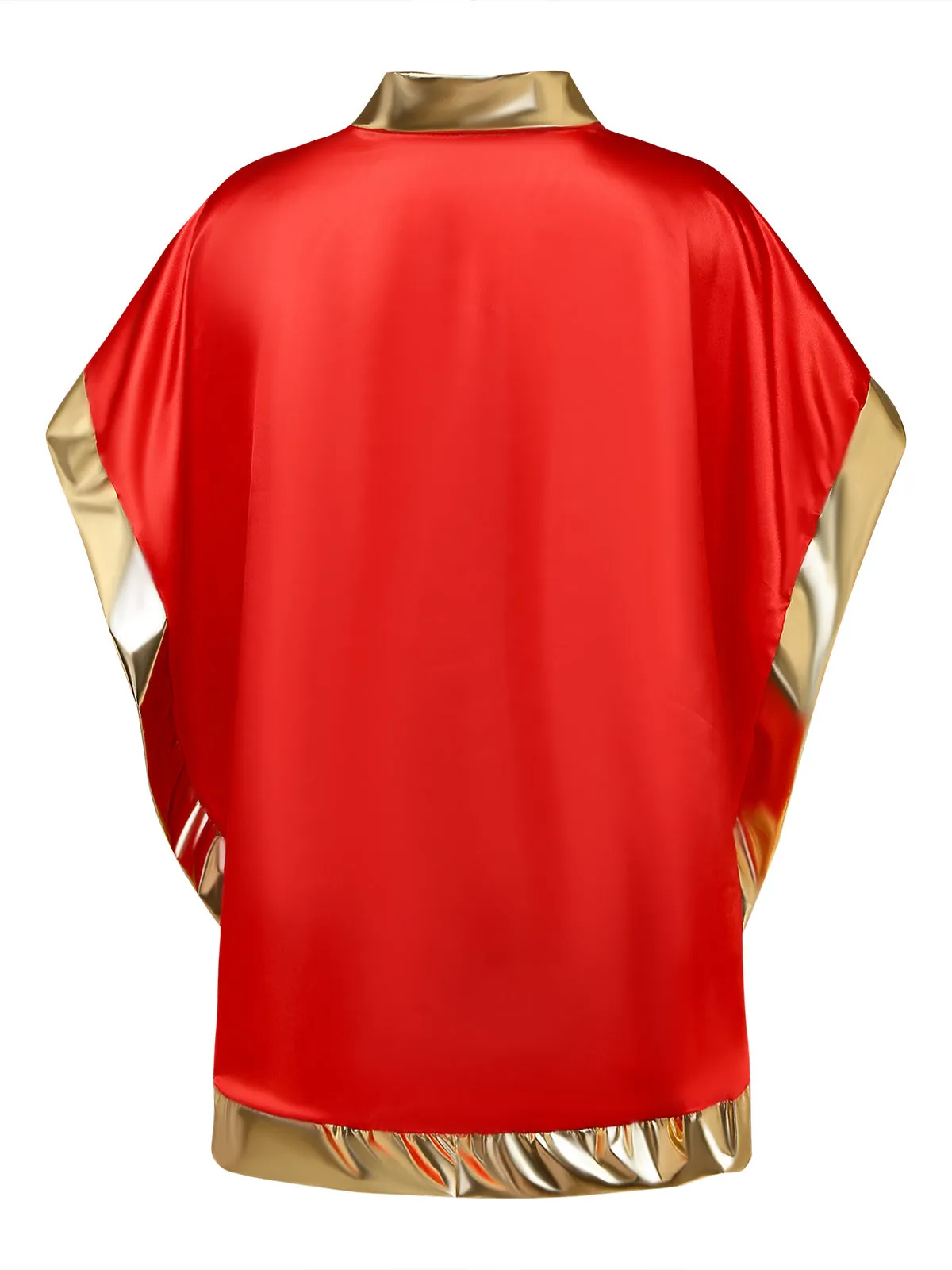 Red 1980s Star Superhero Cape Costume Bodysuit & Cape sold by Retro Stage product image thumbnail 5