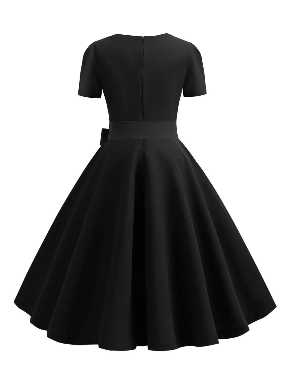 1950s Square Neck Short Sleeves Dress sold by Retro Stage product image thumbnail 4