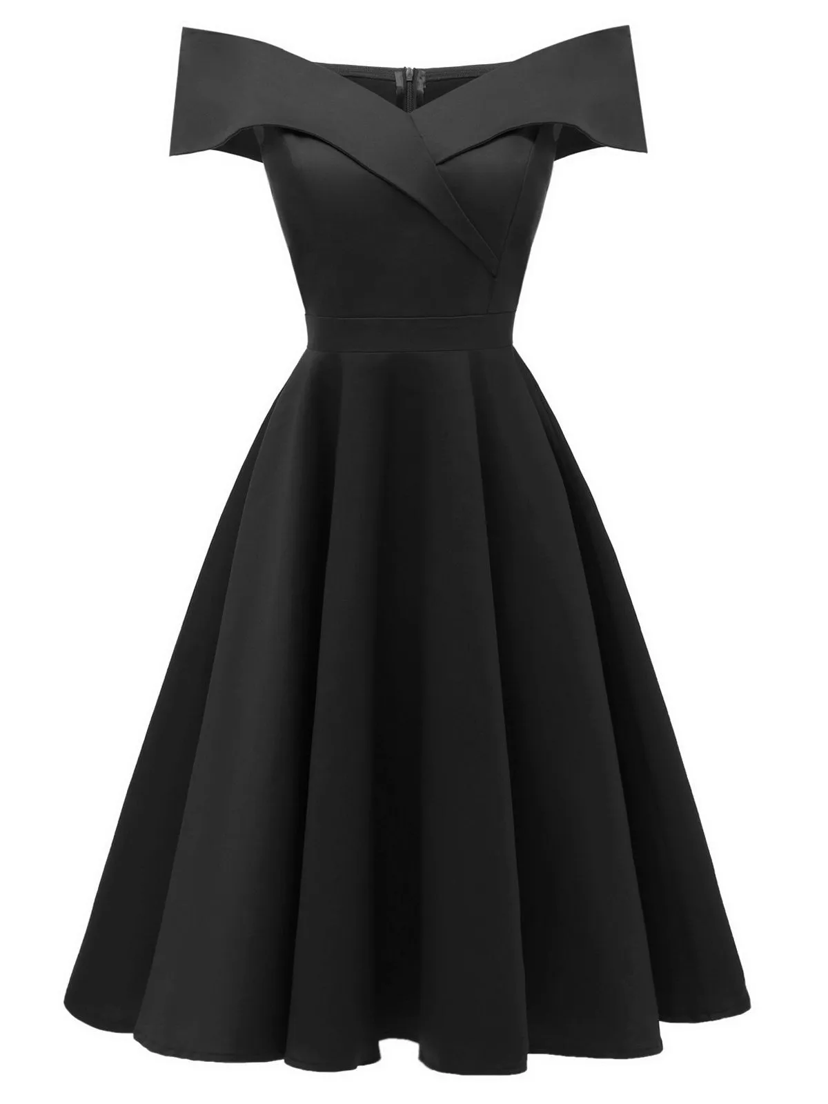 1950s Off Shoulder Swing Dress sold by Retro Stage product image thumbnail 3