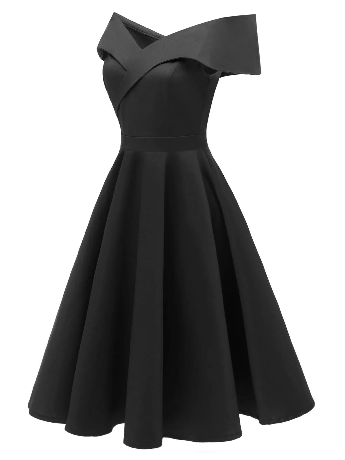 1950s Off Shoulder Swing Dress sold by Retro Stage product image thumbnail 4