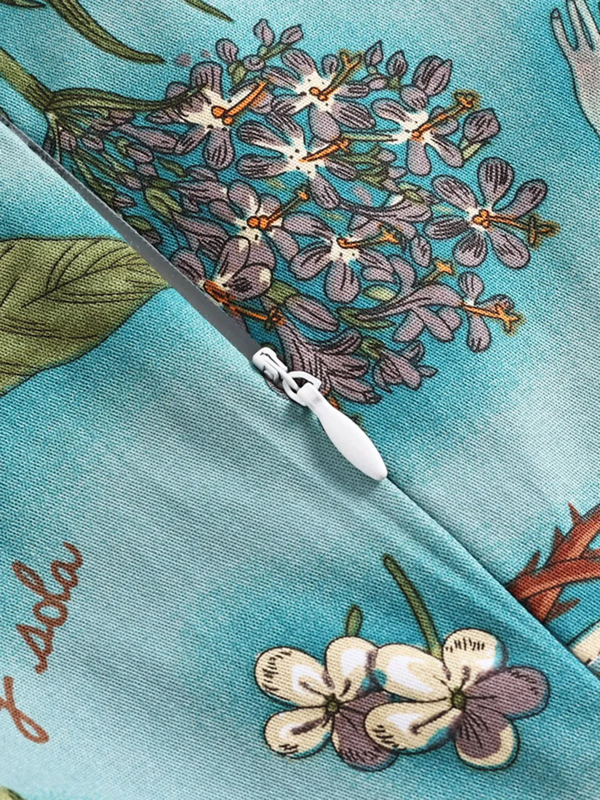 Blue 1950s Button Comics Swing Dress sold by Retro Stage product image thumbnail 4