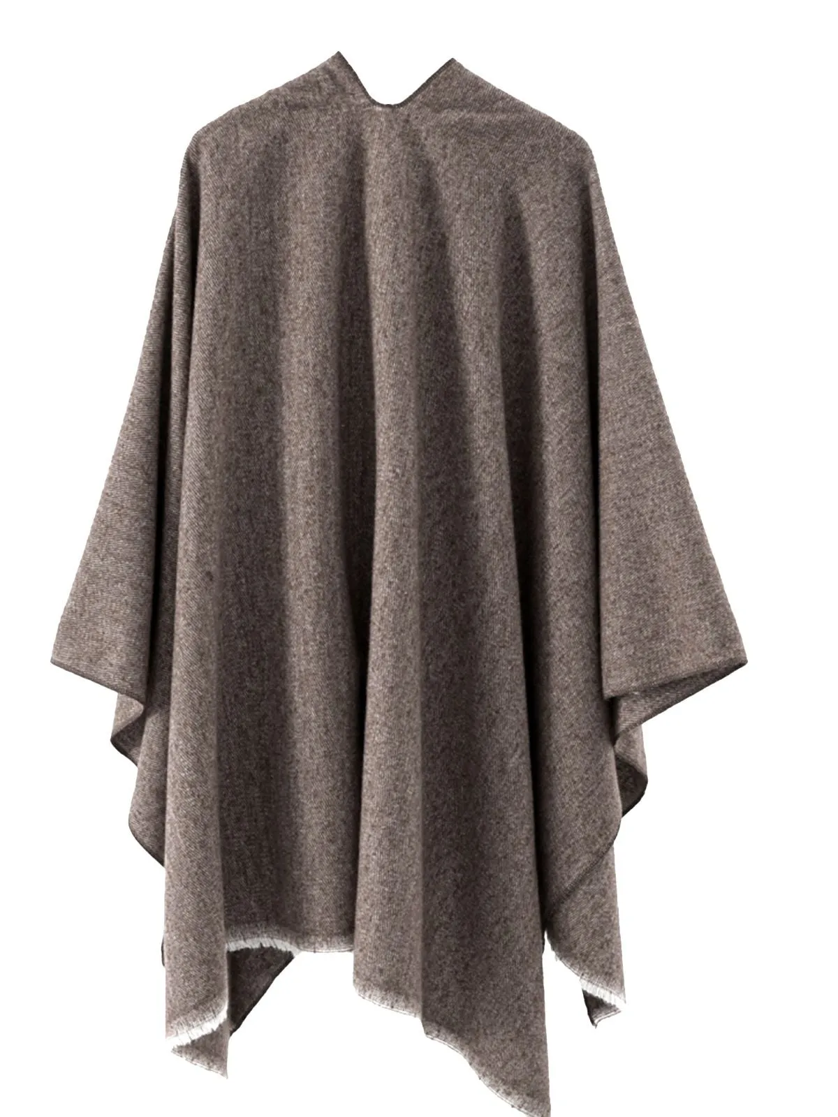 1970s Raw Edge Solid Belted Poncho sold by Retro Stage product image thumbnail 2