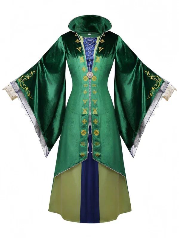 1930s Velvet Winifred Sanderson Inspired Witch Costume Dress made by Retro Stage