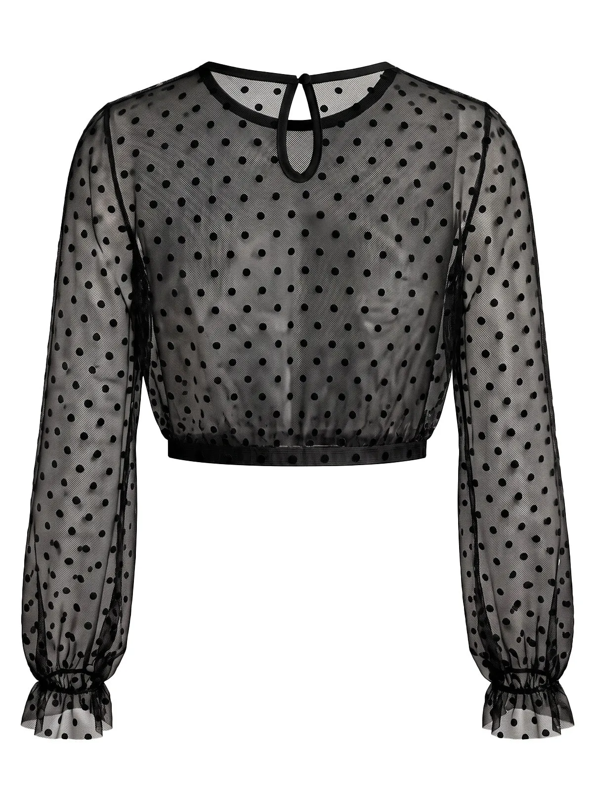 3PCS 1950s Polka Dot Crop Top & Dress With Leopard Apron sold by Retro Stage product image thumbnail 4