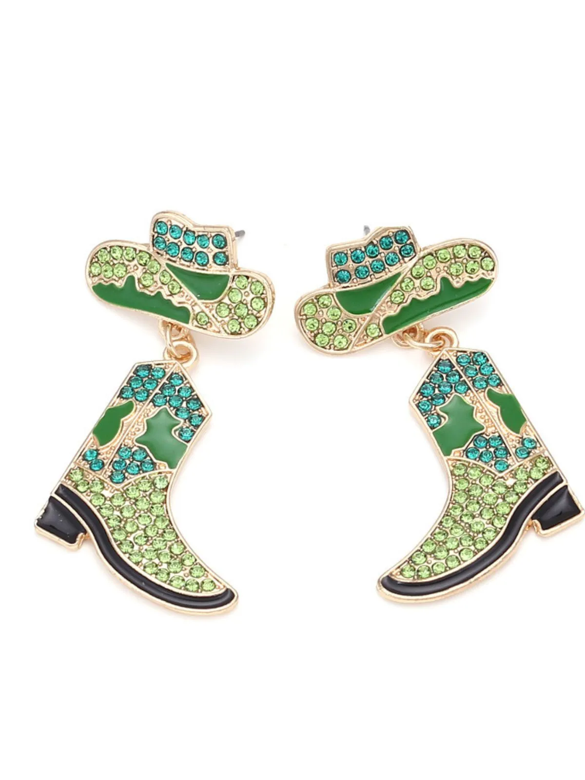 Alloy Rhinestoned Wild West Earrings sold by Retro Stage product image thumbnail 2