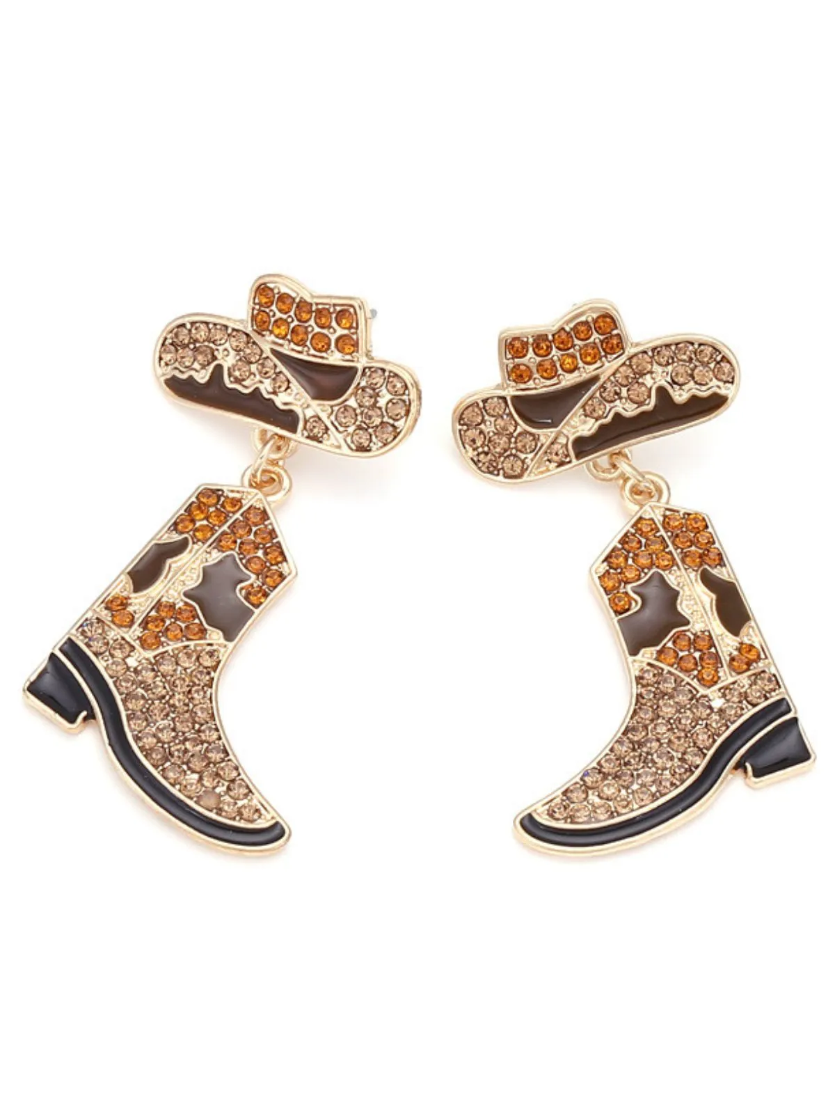 Alloy Rhinestoned Wild West Earrings sold by Retro Stage product image thumbnail 4