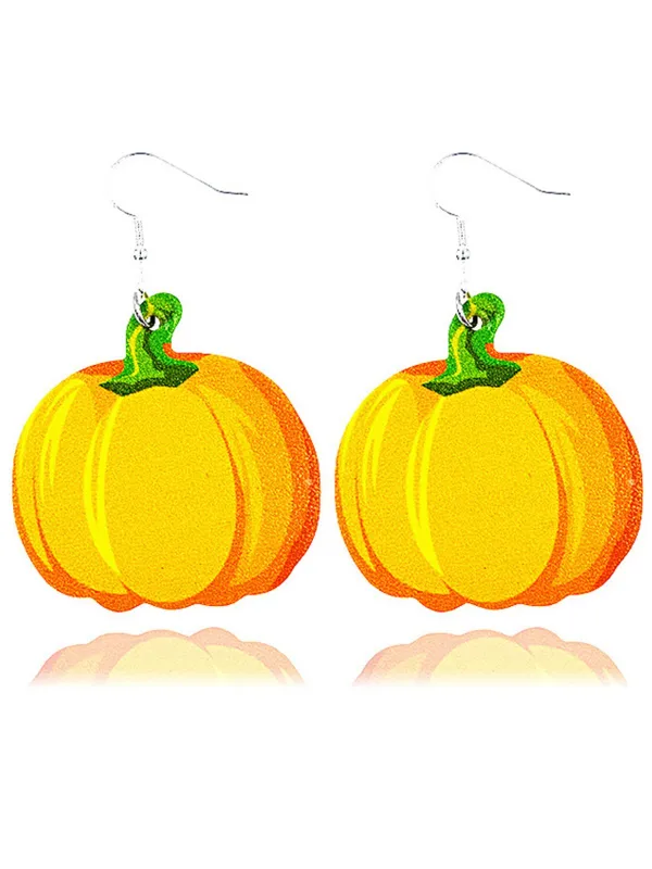 Retro Pumpkin Halloween Earring made by Retro Stage