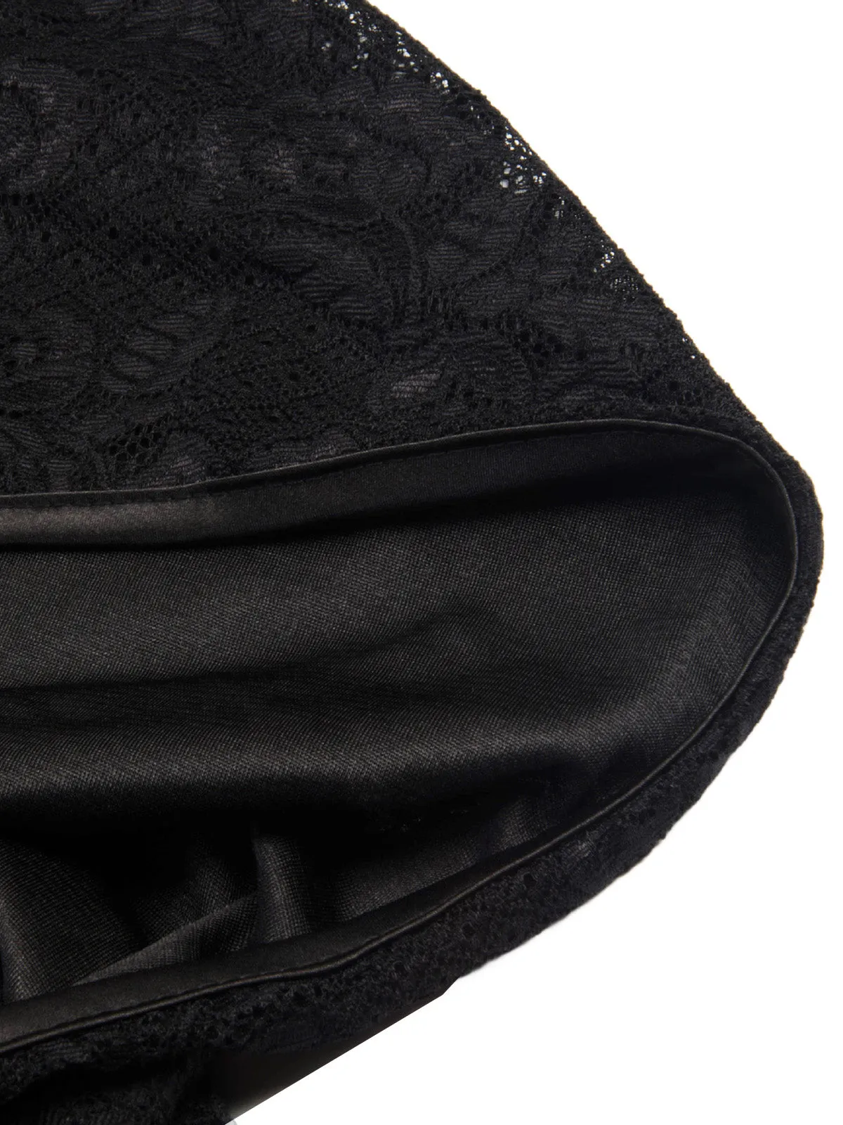 1980s Gothic Black Hooded Lace Bell Sleeve Maxi Dress sold by Retro Stage product image thumbnail 5
