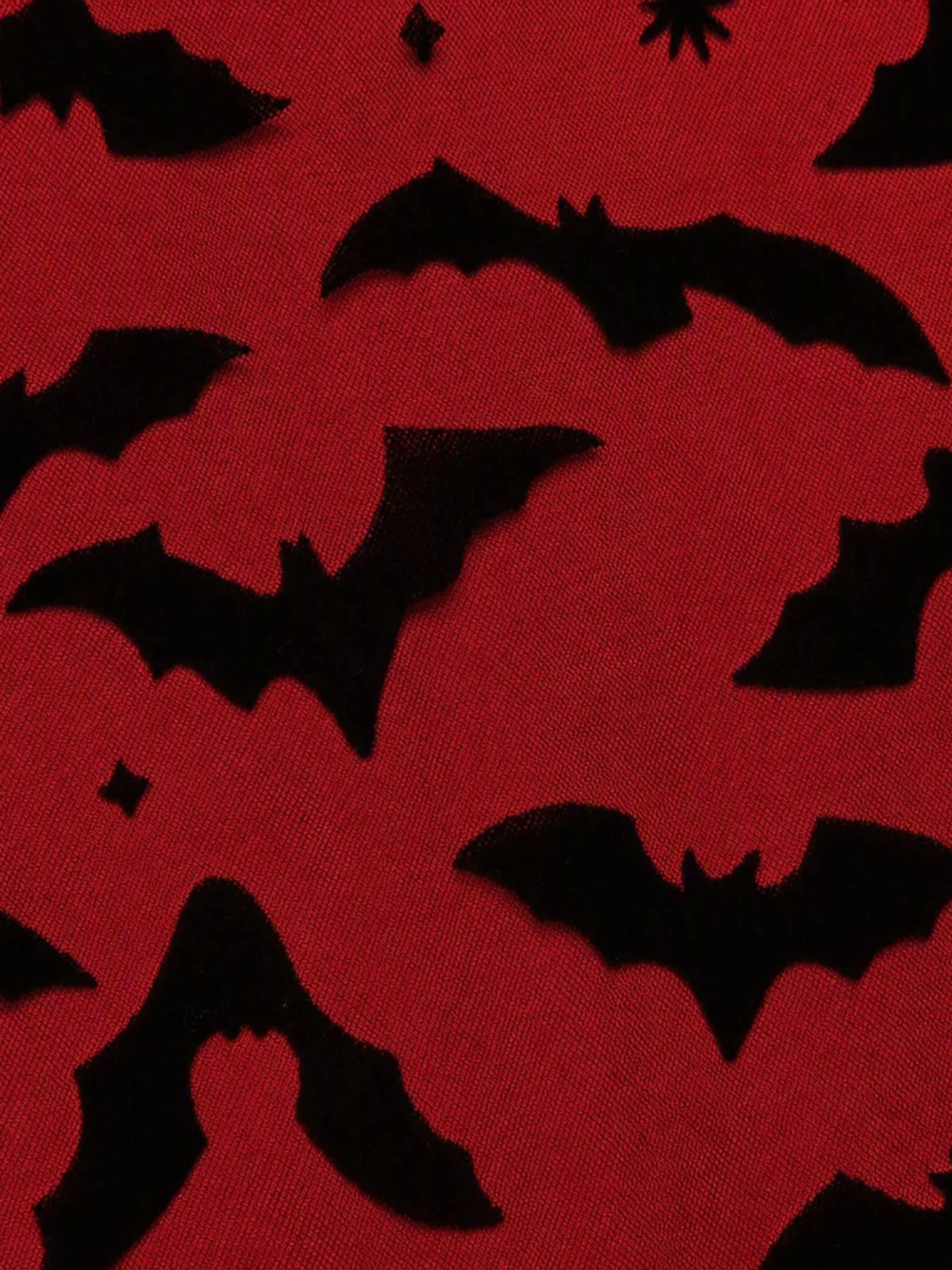 Red & Black 1950s Halter Halloween Bat Tulle Bow Dress sold by Retro Stage product image thumbnail 5