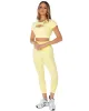 7/8 Aura Scrunch Leggings - Soft Yellow sold by Elite Eleven