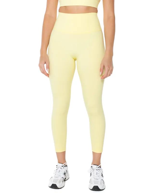 7/8 Aura Scrunch Leggings - Soft Yellow sold by Elite Eleven