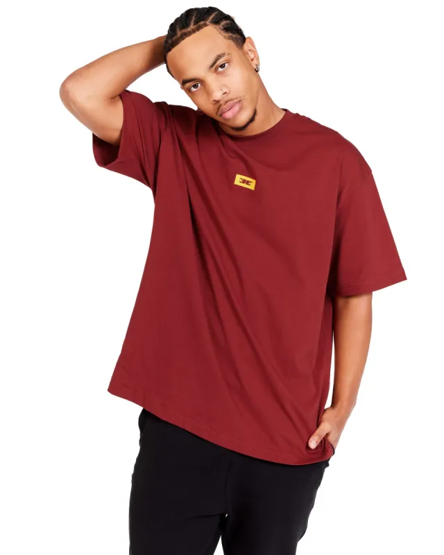 Block Oversized Tee - Maroon sold by Elite Eleven
