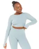 Aura Crop Long Sleeve - Sea Foam sold by Elite Eleven