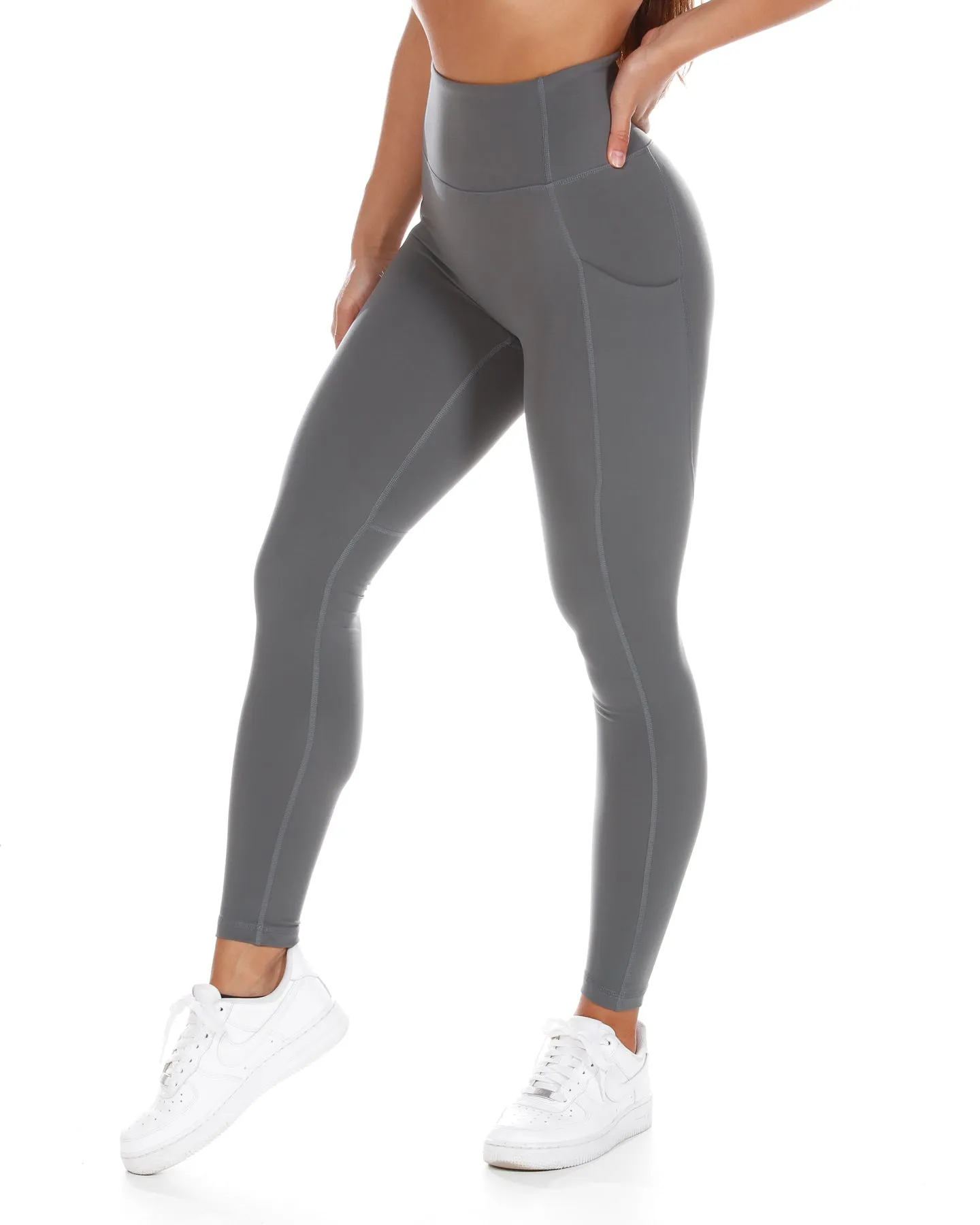 Aura Ascend Leggings - Cloud Grey sold by Elite Eleven product image thumbnail 2