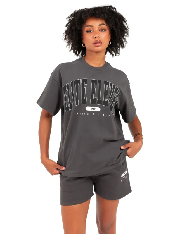 Women's Track & Field Oversized Tee - Slate sold by Elite Eleven