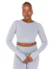 Aura Crop Long Sleeve - Steel Grey sold by Elite Eleven