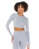 Aura Crop Long Sleeve - Steel Grey sold by Elite Eleven