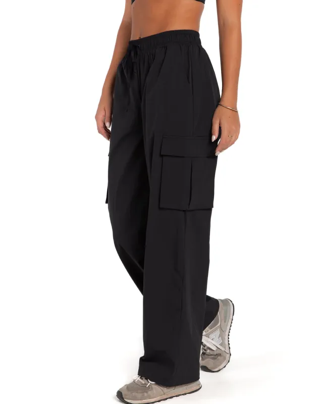 Oversized Cargo Pants - Black sold by Elite Eleven