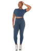 Aura Crop Tee - Navy sold by Elite Eleven