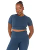 Aura Crop Tee - Navy sold by Elite Eleven
