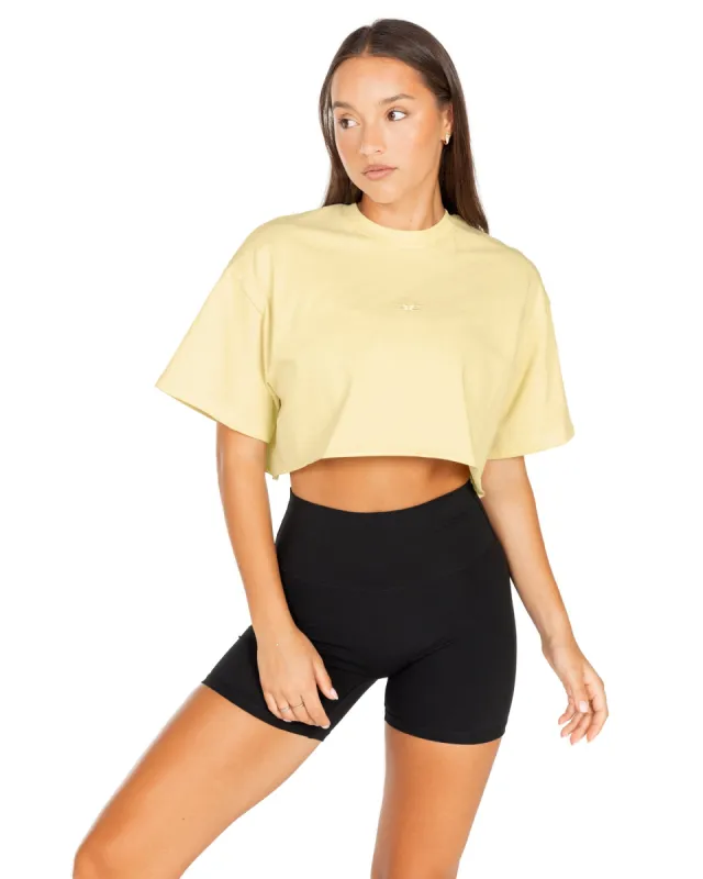 Women's Classic Cropped Tee - Soft Yellow sold by Elite Eleven