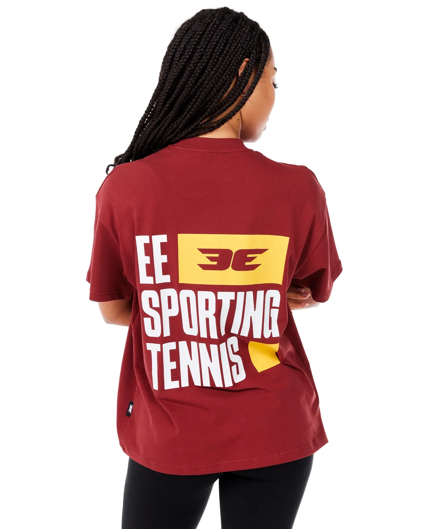 Women's Block Oversized Tee - Maroon sold by Elite Eleven product image thumbnail 2