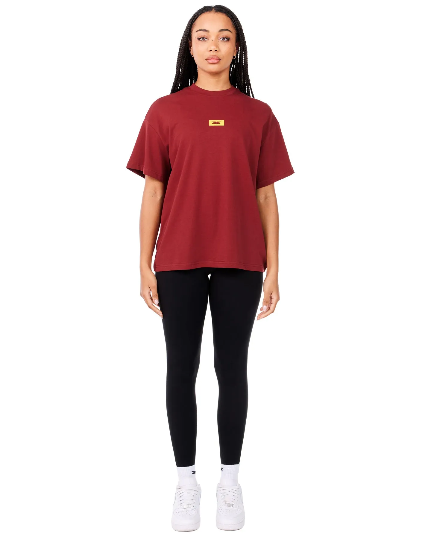 Women's Block Oversized Tee - Maroon sold by Elite Eleven product image thumbnail 3